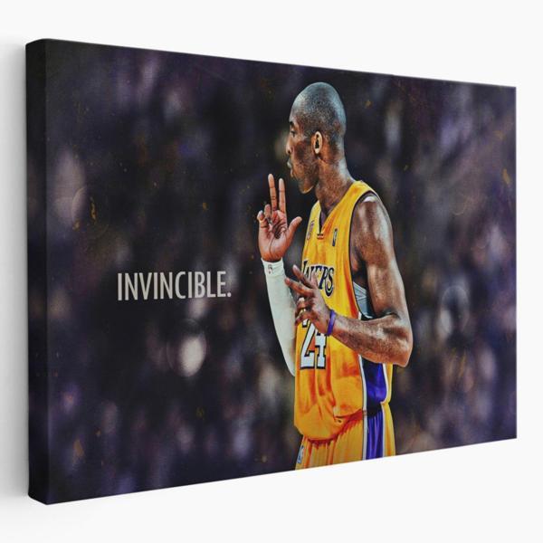 Invincible Black Mamba Kobe Bryant Dekoratif Kanvas Tablo, Duvar Dekoru 5086 - Image 1