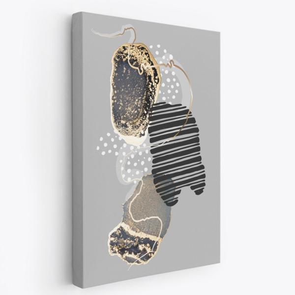 Soyut Desenler Geometrik Form Dekoratif Kanvas Tablo, Duvar Dekoru 5182 - Image 1