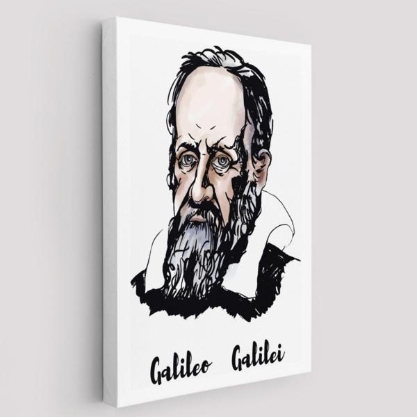 Astronom ve Fizikçi Galileo Galilei Dekoratif Kanvas Tablo, Duvar Dekoru 5915 - Image 1