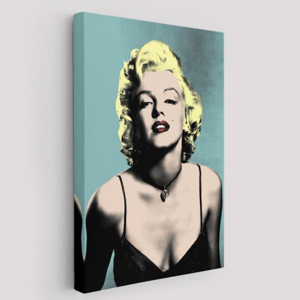 Sarı Saçlı Cesur Kadın Marilyn Monroe Dekoratif Kanvas Tablo, Duvar Dekoru 5251 - Image 1