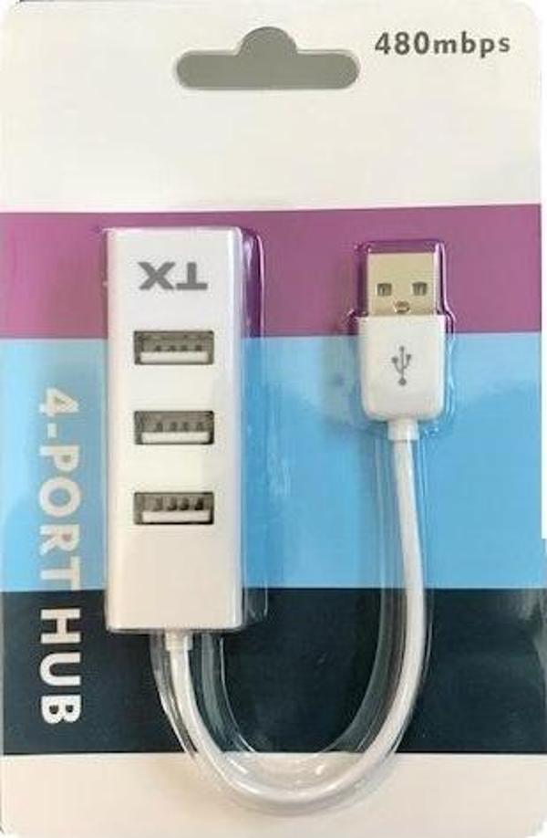 TX Acusb24W 4 Port Usb Hub Beyaz 2.0 480Mbps 11Cm Kablo Uzunluğu - Image 1