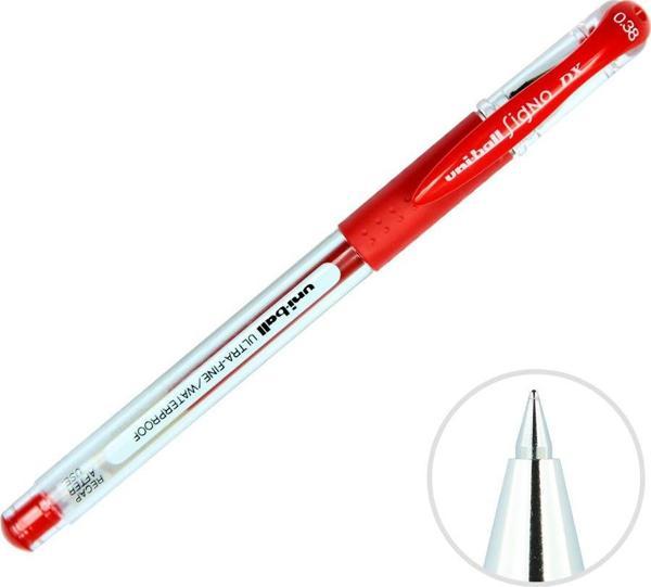 Uni-Ball Um-151 Roller Kalem Signo Dx Jel Bilye Uç 0.38 Mm Kırmızı (12 Li Kutu) - Image 1