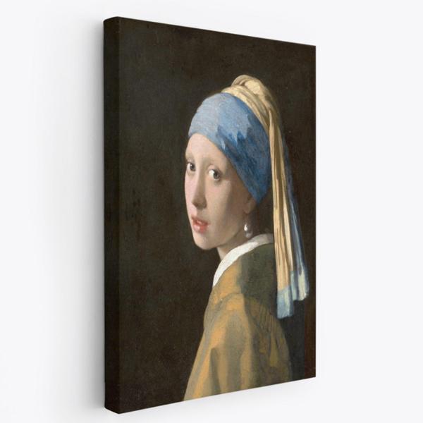 İnci Küpeli Kız, Johannes Vermeer Dekoratif Kanvas Tablo, Duvar Dekoru 4969 - Image 1