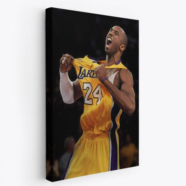 Los Angeles Lakers'ta Kobe Bryant Dekoratif Kanvas Tablo, Duvar Dekoru 5117 - Image 1