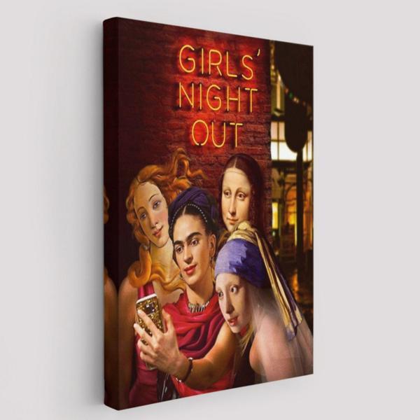 Girls Night Out, Kızlar Gecesi Dekoratif Kanvas Tablo, Duvar Dekoru 6112 - Image 1