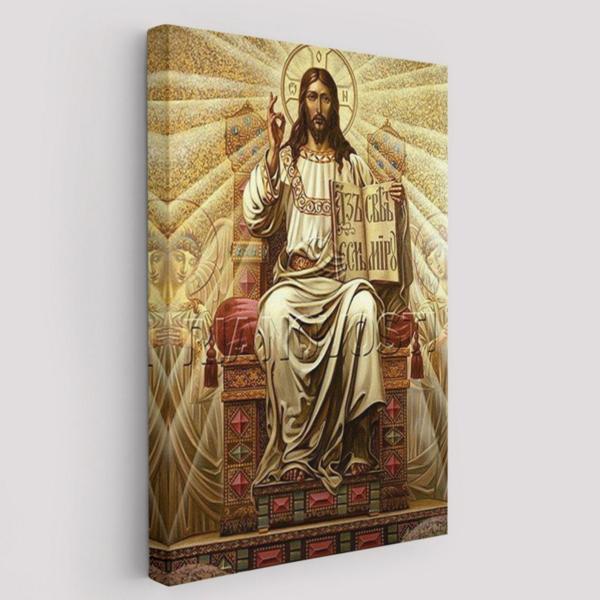 Hz İsa Long live Christ the King Dekoratif Kanvas Tablo, Duvar Dekoru 6189 - Image 1