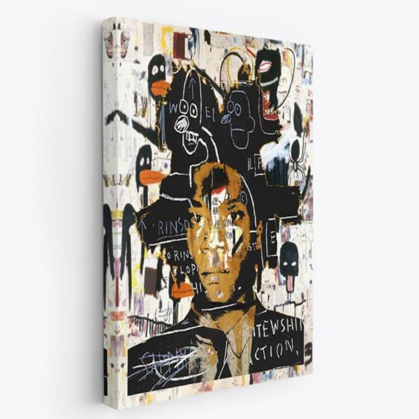 Jean Michel Basquiat Kendi Portresi Dekoratif Kanvas Tablo, Duvar Dekoru 4968 - Image 1
