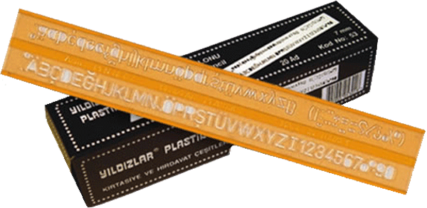 Yıldızlar Kod:053 Teknik Yazı Şablonu 7 Mm - Image 1