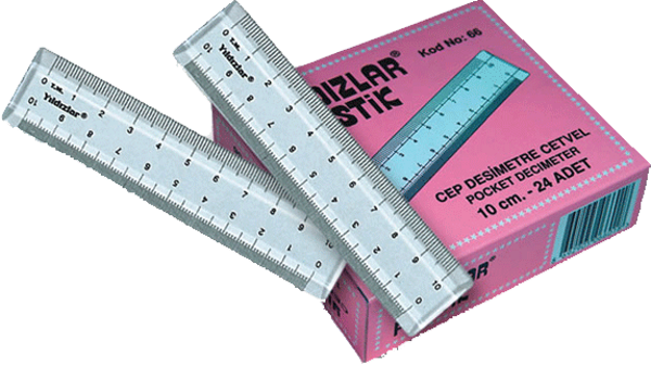 Yıldızlar Kod:066 Desimetre Cetveli Cep Tipi 10 Cm - Image 1