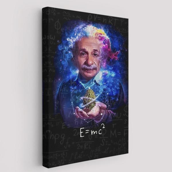 E=mc2 ve Albert Einstein Matematik Dekoratif Kanvas Tablo, Duvar Dekoru 5244 - Image 1