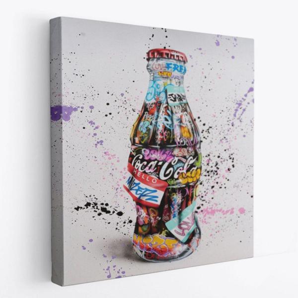 Graffiti Sokak Sanatı Kola Banksy Dekoratif Kanvas Tablo, Duvar Dekoru 5346 - Image 1