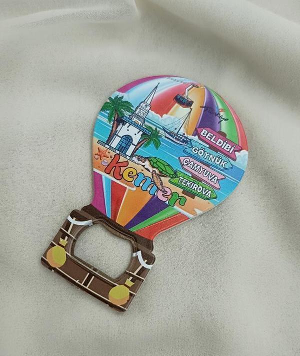 Magnet Açacak Gazoz Şişe Açacağı Mıknatıslı Buzdolabı Süsü Balon Kaplumbağa Gemi Deniz    - Image 1