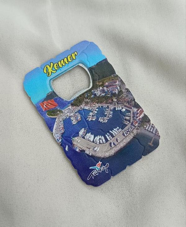 Magnet Açacak Gazoz Şişe Açacağı Mıknatıslı Buzdolabı Süsü Bayrak Deniz   - Image 1