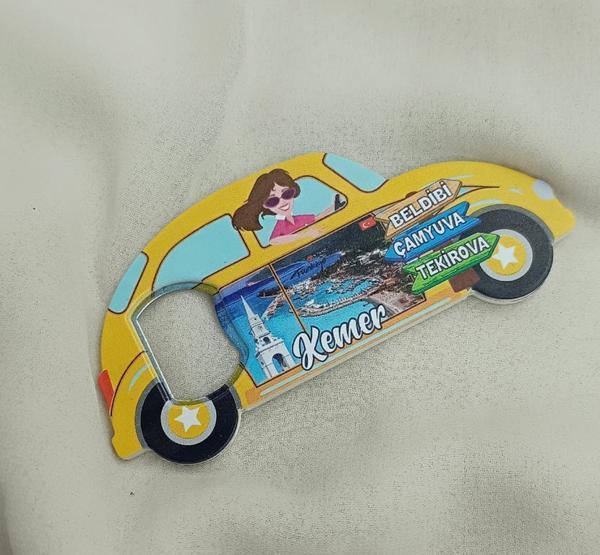 Magnet Açacak Gazoz Şişe Açacağı Mıknatıslı Buzdolabı Süsü Vosvos Araba Kule       - Image 1