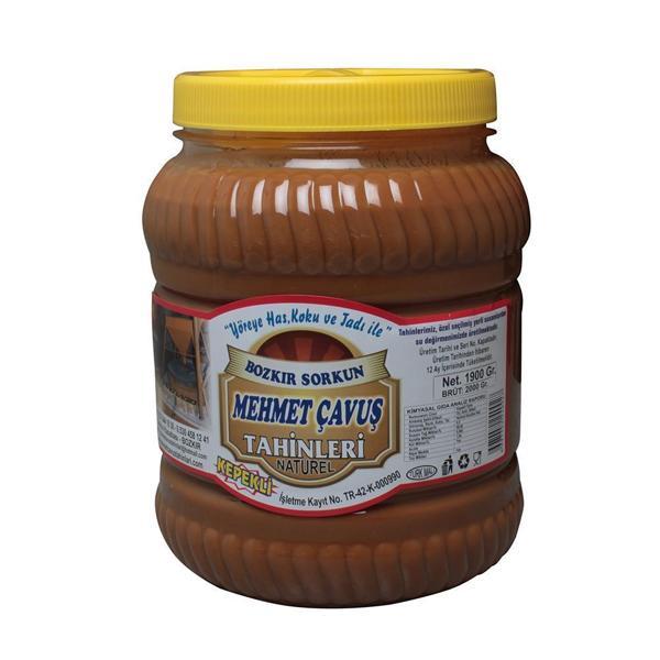 Mehmet Çavuş Bozkır Tahini Kepekli Tahin Plastik Kutu 1845gr - Image 1