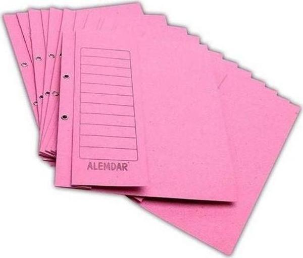 Alemdar Yarım Kapak Dosya Lüx Pembe 400 Lü (1 Koli 400 Adet) - Image 1