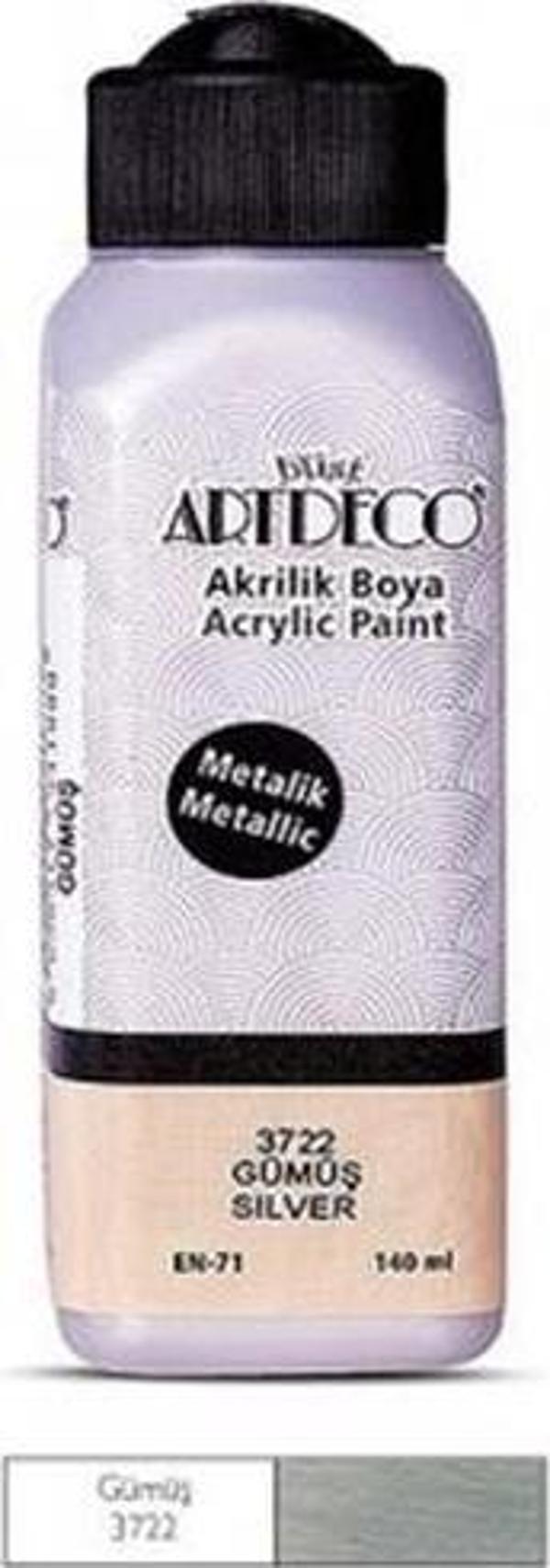 Artdeco Akrilik Boya 140 Ml Metalik Gümüş Y-071R-3722 - Image 1