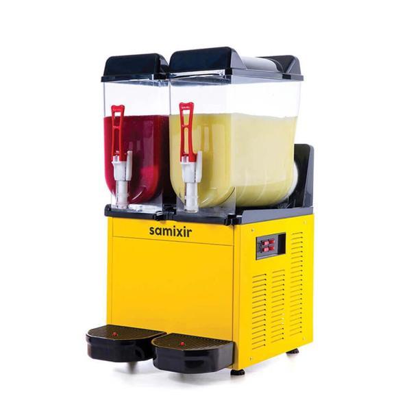 Samixir SLUSH24.Y Slush Twin-2li ice Slush Makinesi-2x12 Litre-Sarı - Image 1