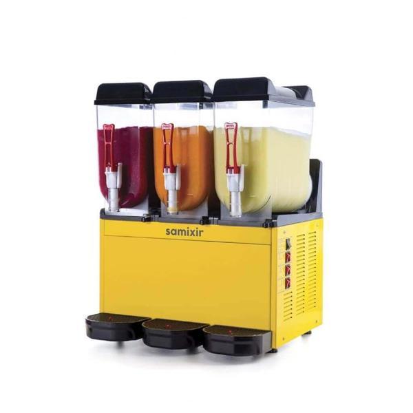 Samixir SLUSH36.Y Slush Triple-3lü ice Slush Makinesi-3x12 Litre-Sarı - Image 1