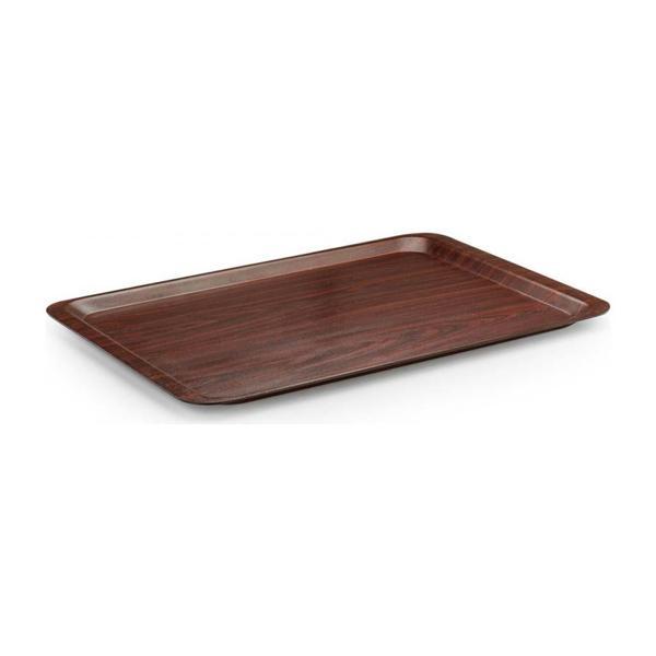 Tria Verzalit Servis Tepsisi - 37X53 cm - kaymaz yüzeyli - ahşap desenli 10 Adet - Image 1
