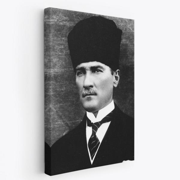 Mustafa Kemal Atatürk Portresi Dekoratif Kanvas Tablo, Duvar Dekoru CJ60 - Image 1