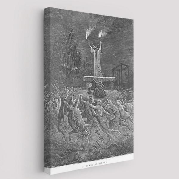 Şabat Dansı Eseri Gustave Dore Dekoratif Kanvas Tablo, Duvar Dekoru 6174 - Image 1