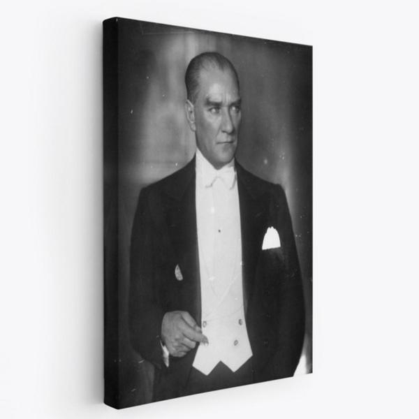 Mustafa Kemal Atatürk Portresi Dekoratif Kanvas Tablo, Duvar Dekoru FÖ139 - Image 1