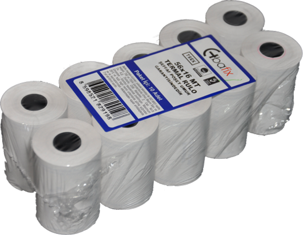 Bafix Termal Rulo 56X16 Mt 10 Lu (1 Paket 10 Adet) - Image 1