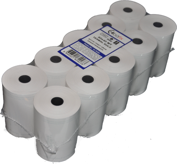 Bafix Termal Rulo 80X40 Mt 10 Lu (1 Paket 10 Adet) - Image 1