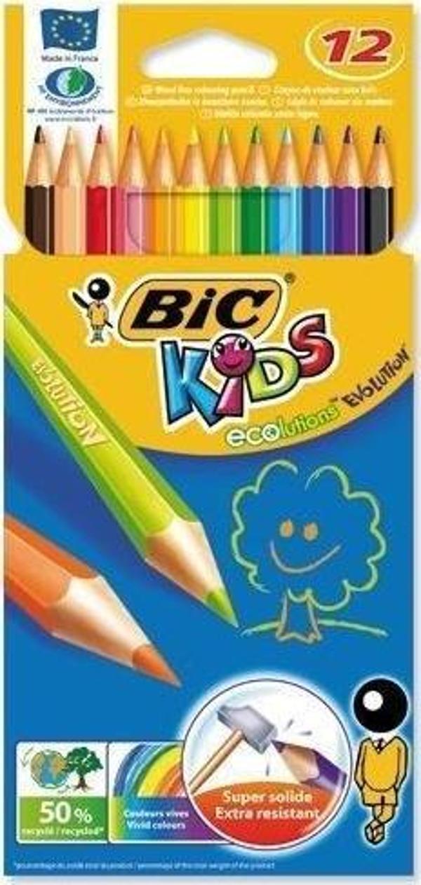 Bic Evolution Boya Kalemi 12 Renk Karton Kutu 829029 - Image 1