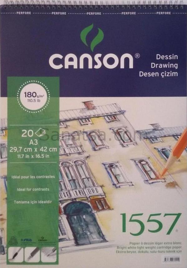 Canson Resim Ve Çizim Blok A4 120 Gr 40 Yaprak Üstten Spiralli Fcns12040A4Us - Image 1