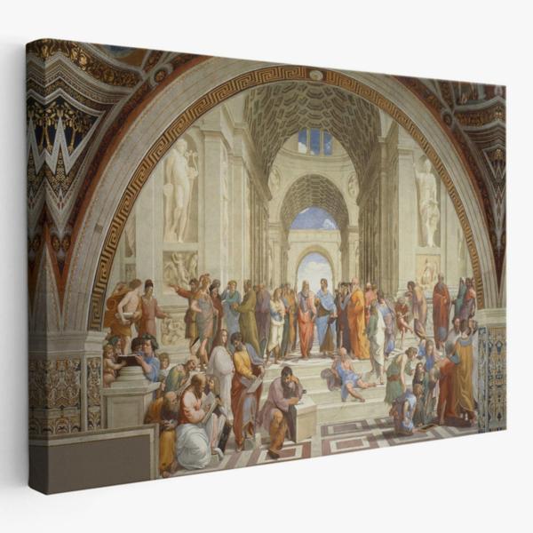 Atina Okulu Eseri Raffaello Sanzio Dekoratif Kanvas Tablo, Duvar Dekoru 6642 - Image 1