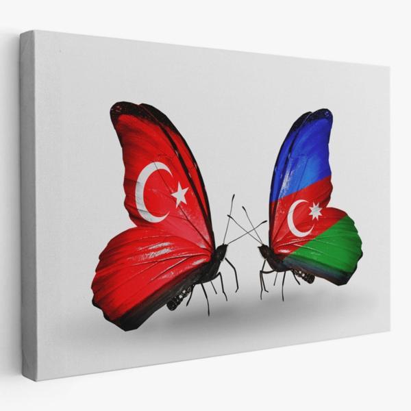Türkiye ve Azerbaycan Dekoratif Kanvas Tablo, Duvar Dekoru 6501 - Image 1