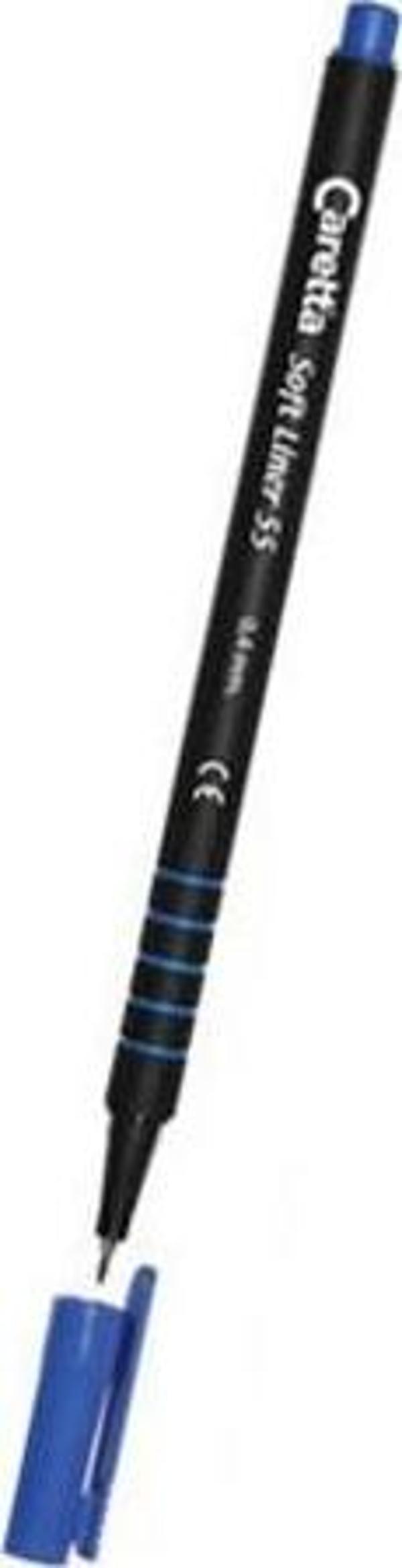 Caretta Soft Liner Keçe Uç Kalem Mavi CS-55-07 10 Lu (1 Paket 10 Adet) - Image 1