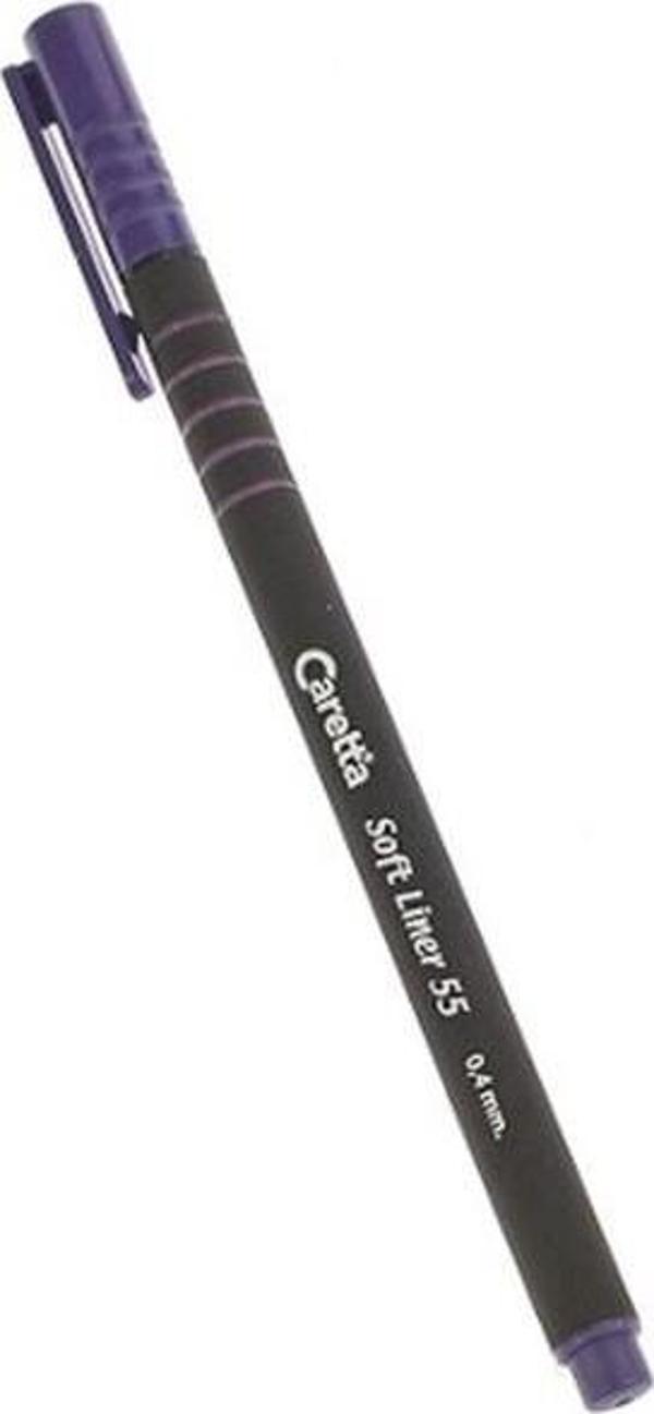 Caretta Soft Liner Keçe Uç Kalem Mor CS-55-12 10 Lu (1 Paket 10 Adet) - Image 1
