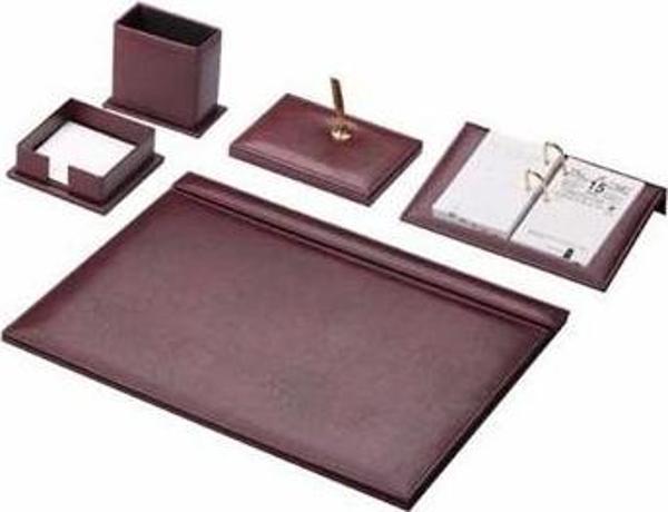 Gülpaş 285 Lüks Deri Kalemli Sümen Takımı 7 Parça Bordo G285 - Image 1