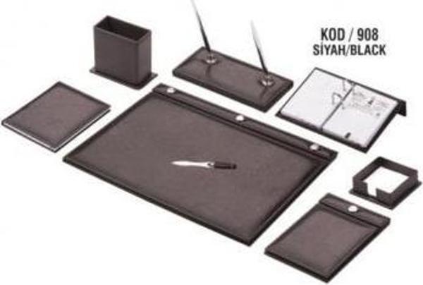 Gülpaş 908 Suni Deri Düğmeli Sümen Takımı 9 Parça Siyah G908 - Image 1