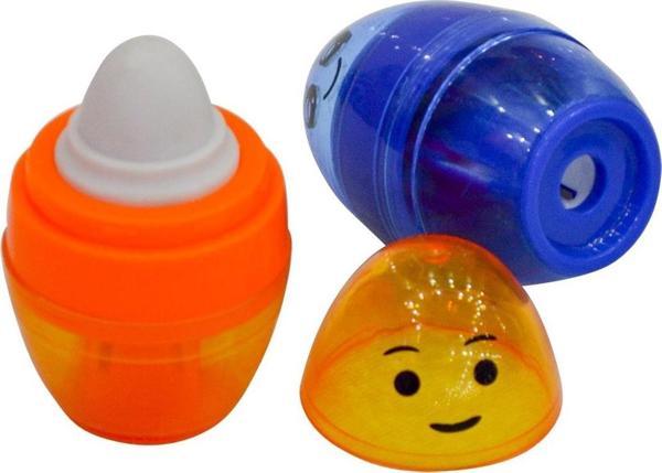 Colorland Silgili Sevimli Yüzler Kalemtıraş 20 Li Color-Slk04 (1 Paket 20 Adet) - Image 1