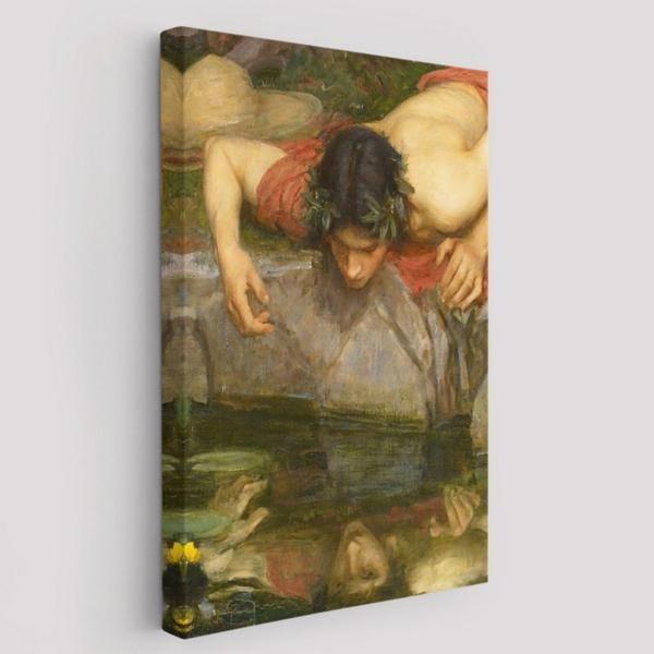 Yankı ve Nergis Eseri John William Waterhouse Dekoratif Kanvas Tablo, Duvar Dekoru 6096 - Image 1