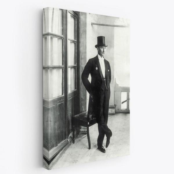 Mustafa Kemal Atatürk Portresi Dekoratif Kanvas Tablo, Duvar Dekoru CT72 - Image 1