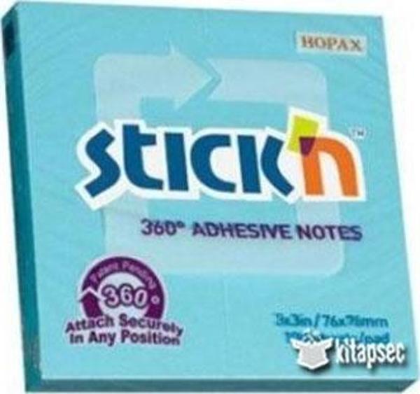 Hopax Stickn Yapışkanlı Not Kağıdı 76X76 Mm 360 Mavi 100 Yaprak 12 Li (12 Li Paket) - Image 1
