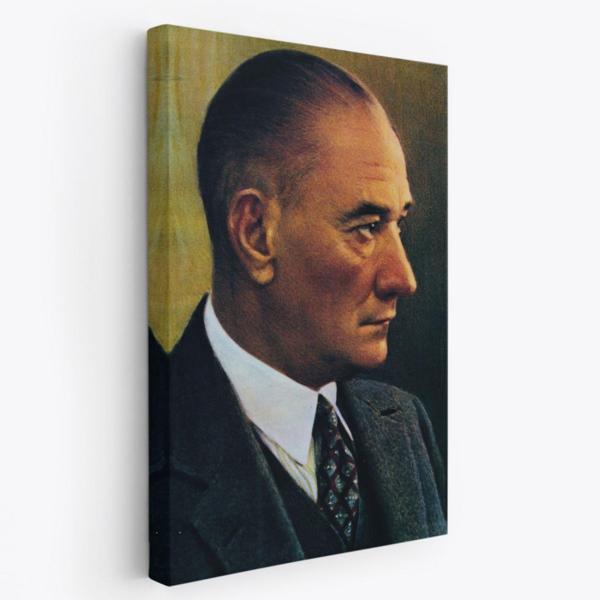 Mustafa Kemal Atatürk Portresi Dekoratif Kanvas Tablo, Duvar Dekoru DH85 - Image 1