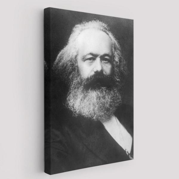 Karl Marx Alman Filozof Siyah Beyaz Dekoratif Kanvas Tablo, Duvar Dekoru 5964 - Image 1