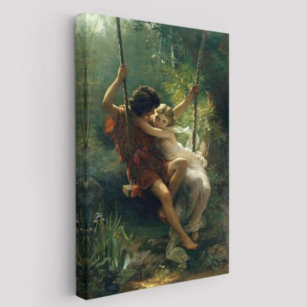 İlkbahar  Eseri Pierre Auguste Cot Dekoratif Kanvas Tablo, Duvar Dekoru 6355 - Image 1