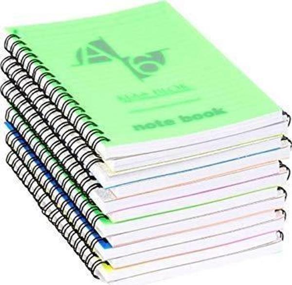 Klas A6 Bloknot Plastik Spiralli Çizgili 72 Yaprak K0606 (12 Li Paket) - Image 1