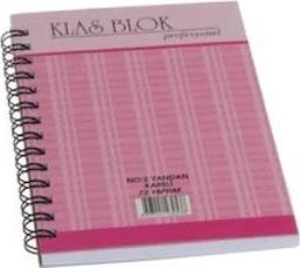 Klas Bloknot No:2 Yandan Spiralli 72-4 12 Li (1 Paket 12 Adet) - Image 1