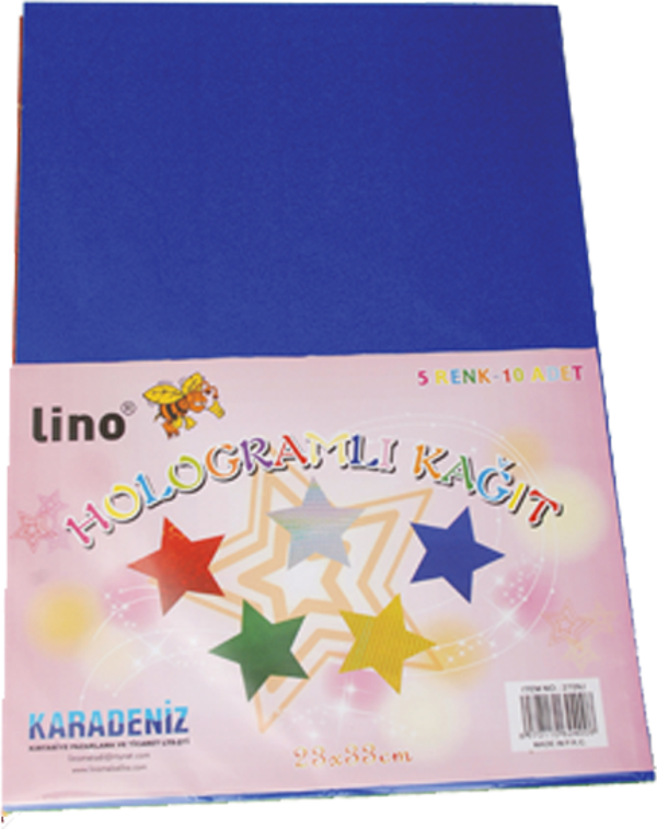 Lino Hologramlı Kağıt 23X33 Cm 10 Lu 2709J (1 Paket 10 Adet) - Image 1