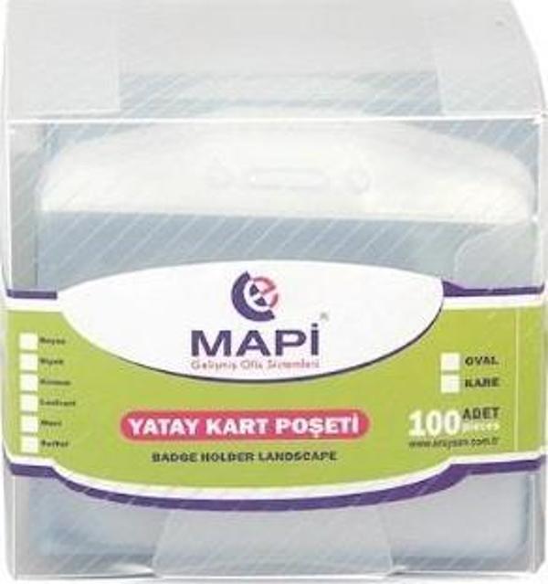 Mapi Oval Yaka Kartı Poşeti Beyaz 100 Lü 9101000 (1 Paket 100 Adet) - Image 1