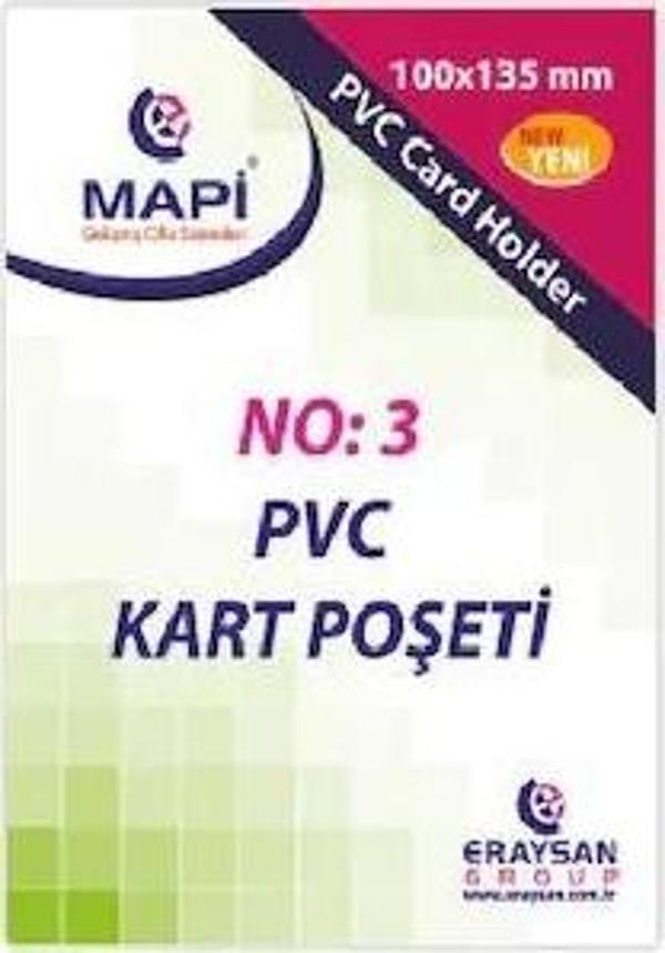 Mapi Pvc Dikey Kart Poşeti No:3 100X135 Mm 100 Lü 9101037 (1 Paket 100 Adet) - Image 1