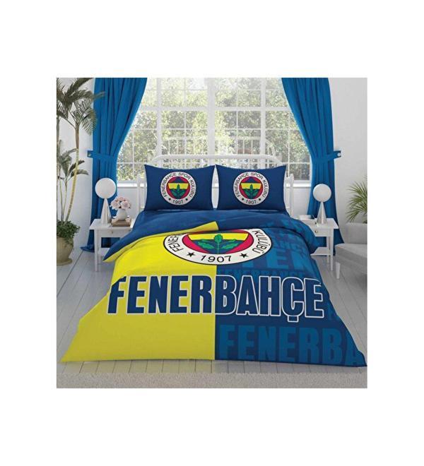 Fenerbahçe Parçalı Logo Pamuk Nevresim Takımı - Image 1